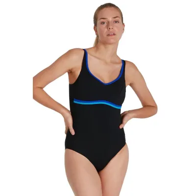 ΓΥΝΑΙΚΕΙΟ ΜΑΓΙΟ ΚΟΛΥΜΒΗΤΗΡΙΟΥ ΟΛΟΣΩΜΟ SPEEDO CONTOURLUXE SOLID SHAPING Black/Blue  8-10417H036