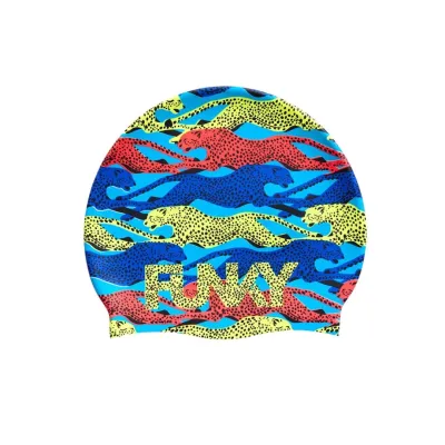 ΣΚΟΥΦΑΚΙ ΚΟΛΥΜΒΗΣΗΣ ΣΙΛΙΚΟΝΗΣ FUNKY SWIMMING CAP CHEET Blue/Multi FYG017N71532 1