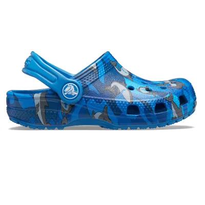 Crocs Παιδικά Σαμπό Classic Shark Clog Ps Prep Blue 206147-4KI 1