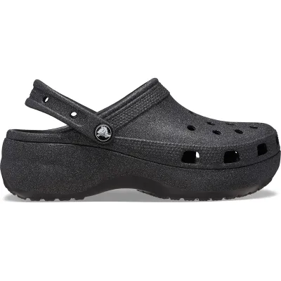 CROCS Σαμπό Classic Platform Glitter Clog W Black 207241-001 1